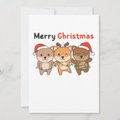 Shiba Inu Merry Kerstmis Dogs Feestdagenkaart (Voorkant)