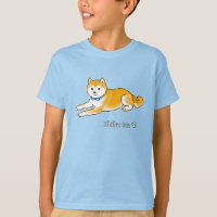 Shiba Inu met een lichtblauwe kraag