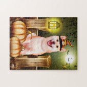 Shiba Inu met heks Pet Halloween Legpuzzel (Horizontaal)