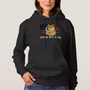 Shiba Inu Moeder Amerikaans Shiba Inu Hond US vlag Hoodie