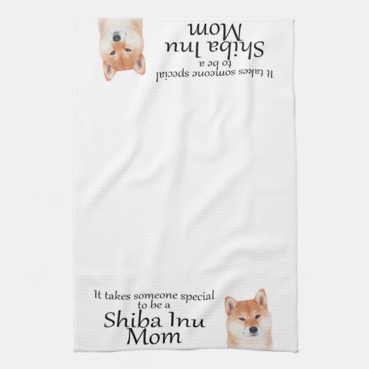 Shiba Inu Moeder Keukenhanddoek (Verticaal)