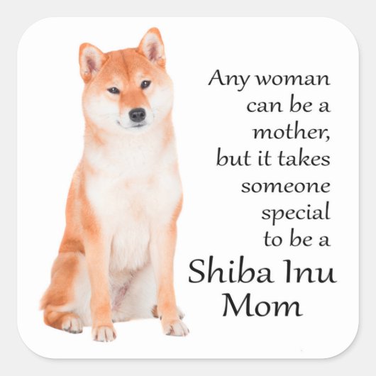 Shiba Inu Moeder Stickers (Voorkant)