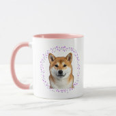 Shiba Inu mok – Gepersonaliseerd pastel lavendel c (Links)