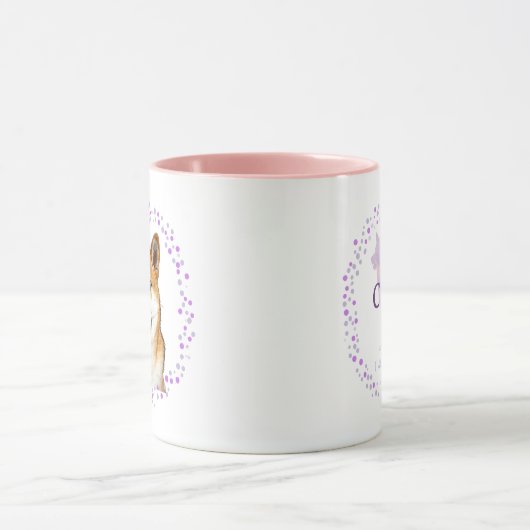 Shiba Inu Mug – Personalized Pastel Lavender Gift Mok (Midden)