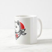 Shiba Inu Mug with Japanese Flag Scarf Koffiemok (Voorkant rechts)