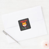 Shiba Inu munt neemt de wereld over Vierkante Sticker (Envelop)
