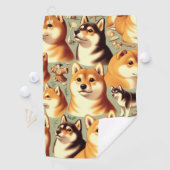  Shiba Inu naadloos patroon Golfhanddoek (Insitu)