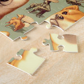  Shiba Inu naadloos patroon Legpuzzel (Zijkant)