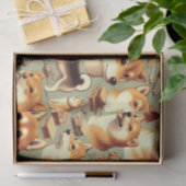  Shiba Inu naadloos patroon Tissuepapier (Geschenk)