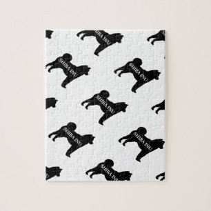 Shiba Inu naam silo zwart Legpuzzel