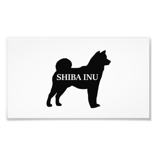 Shiba Inu name silo black Foto Afdruk (Voorkant)