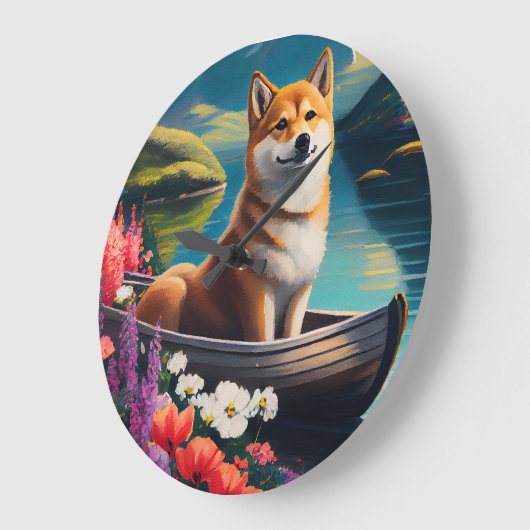 Shiba Inu op een peddel: Een Schilderachtig avontu Grote Klok (Hoek)