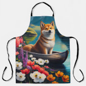 Shiba Inu op een peddel: Een Schilderachtig avontu Schort (Voorkant)