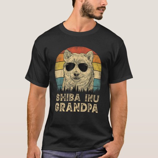  Shiba Inu opa Hondenliefhebbers Vaderdag T-shirt (Voorkant)