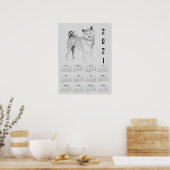 Shiba Inu Originele Schilderij 3 Kalenderposter 20 Poster (Keuken)