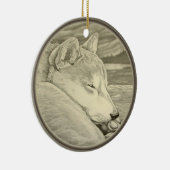 Shiba Inu Ornament Personalized Dog Art Decoration (Rechts)