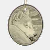 Shiba Inu Ornament Personalized Dog Art Decoration (Links)