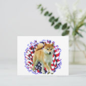 Shiba Inu Patriot Briefkaart (Staand voorkant)