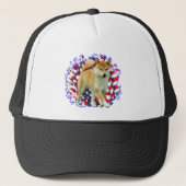 Shiba Inu Patriot Trucker Pet (Voorkant)