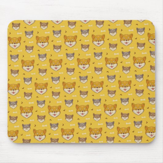 Shiba Inu Pattern Muismat (Voorkant)