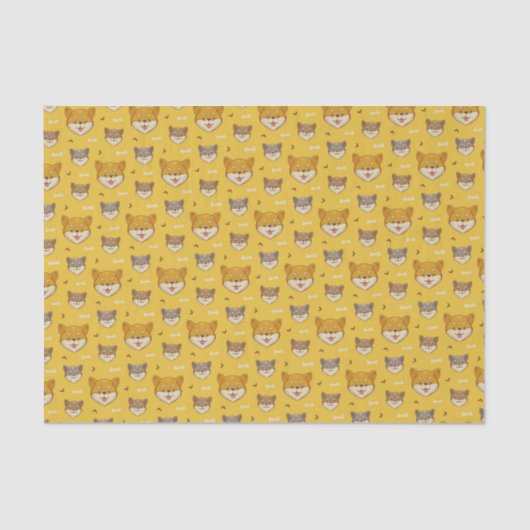 Shiba Inu Pattern Tissuepapier (Voorkant)