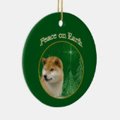 Shiba Inu Peace Keramisch Ornament (Rechts)
