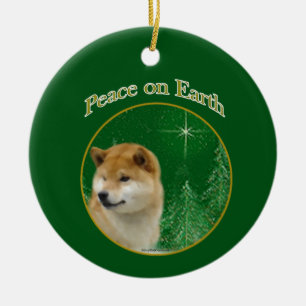 Shiba Inu Peace Keramisch Ornament