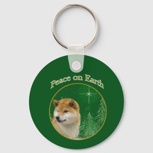 Shiba Inu Peace Sleutelhanger (Voorkant)