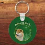 Shiba Inu Peace Sleutelhanger (Voorkant)