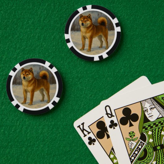 Shiba Inu Poker Chips (Pokertafel (Dubbel))