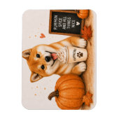 Shiba Inu Pompoen Kruiden Magneet (Verticaal)