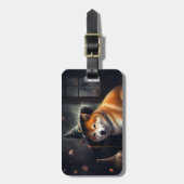 Shiba Inu pompoenen Halloween eng Bagagelabel (Voorkant verticaal)