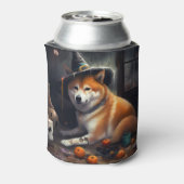 Shiba Inu pompoenen Halloween eng Blikjeskoeler (Blikje Achterkant)