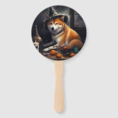 Shiba Inu pompoenen Halloween eng Handwaaier (Achterkant)