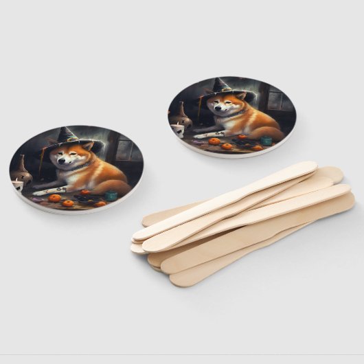 Shiba Inu pompoenen Halloween eng Handwaaier (Niet-gemonteerd)