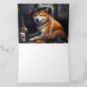 Shiba Inu pompoenen Halloween eng Kaart (Binnen)