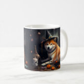 Shiba Inu pompoenen Halloween eng Koffiemok (Voorkant rechts)