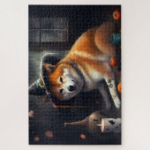Shiba Inu pompoenen Halloween eng Legpuzzel (Verticaal)
