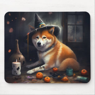 Shiba Inu pompoenen Halloween eng Muismat