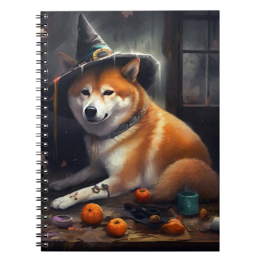 Shiba Inu pompoenen Halloween eng Notitieboek (Voorkant)