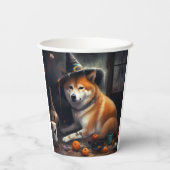 Shiba Inu pompoenen Halloween eng Papieren Bekers (Achterkant)