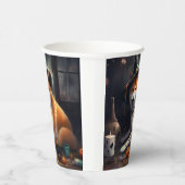 Shiba Inu pompoenen Halloween eng Papieren Bekers (Rechts)