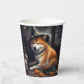 Shiba Inu pompoenen Halloween eng Papieren Bekers (Voorkant)