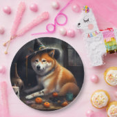 Shiba Inu pompoenen Halloween eng Papieren Bordje (Feest)