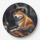 Shiba Inu pompoenen Halloween eng Papieren Bordje (Voorkant)