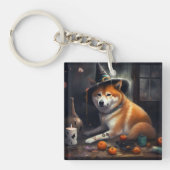 Shiba Inu pompoenen Halloween eng Sleutelhanger (Voorkant)