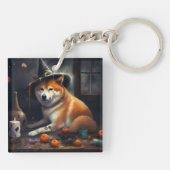 Shiba Inu pompoenen Halloween eng Sleutelhanger (Achterkant)