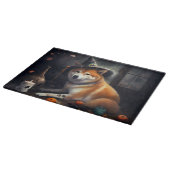 Shiba Inu pompoenen Halloween eng Snijplank (Hoek)