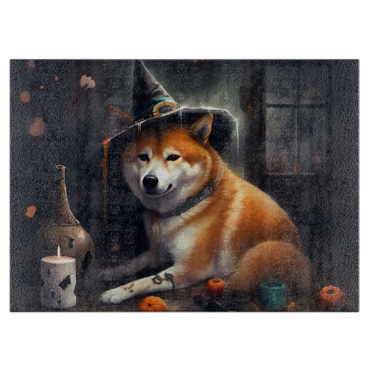 Shiba Inu pompoenen Halloween eng Snijplank (Voorkant)