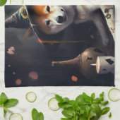 Shiba Inu pompoenen Halloween eng Theedoek (Gevouwen)